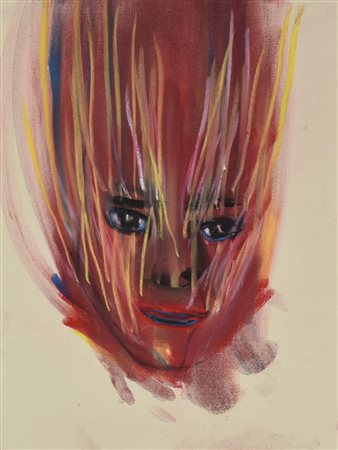 Marco Biagini UOMO DI FUOCO gessetto su carta, cm 39,5x30 sul retro: firmato,...