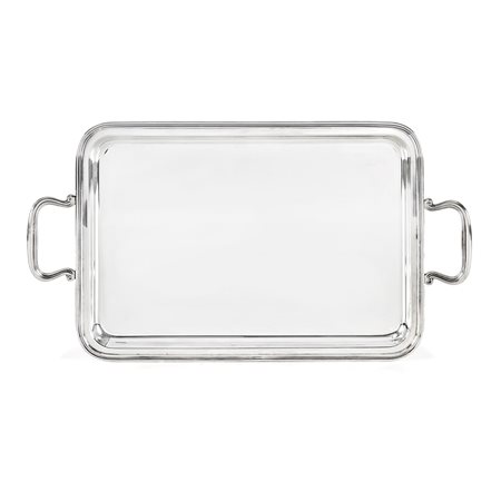 Vassoio con manici in argento, Italia XX secolo