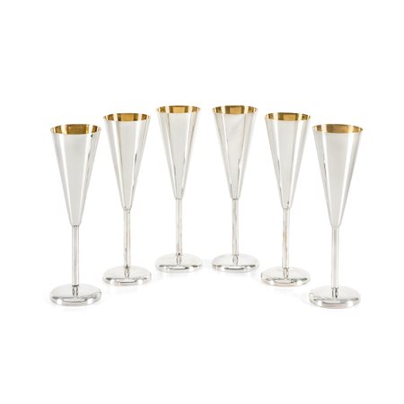 Sei calici in argento, Italia XX secolo