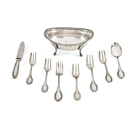 Lotto di nove argenti, Italia XX secolo