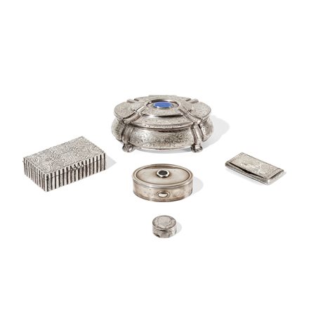 Lotto di cinque argenti, Italia XX secolo