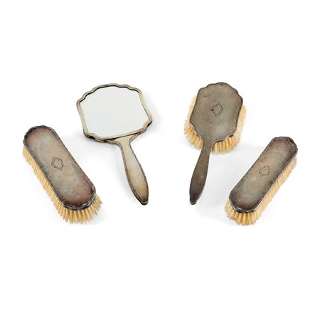 Set da toilette in argento, Italia XX secolo