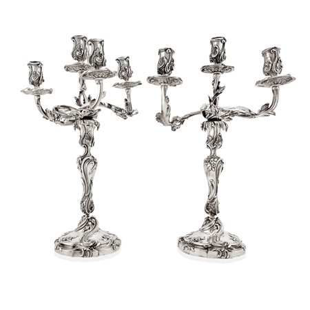 Coppia di candelieri, Francia fine XIX secolo