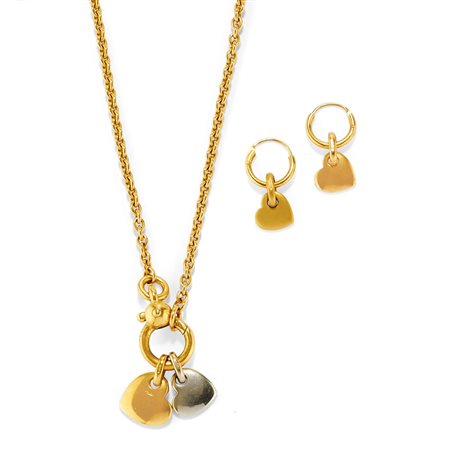 Collana e orecchini nei tre ori
