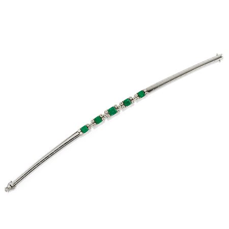 Bracciale con smeraldi e diamanti