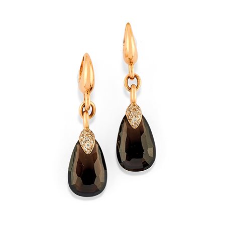 Orecchini con quarzo e diamanti