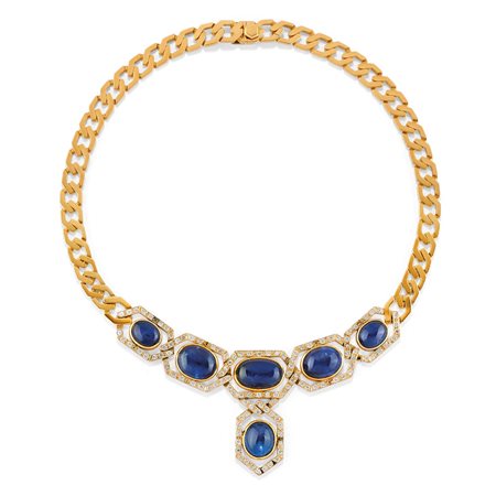 Collana con zaffiri e diamanti