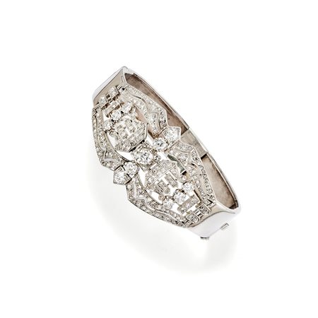 Bracciale rigido con diamanti, 1920 circa