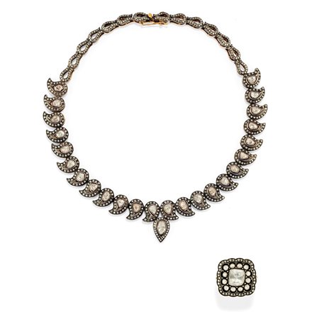 Demi parure con diamanti