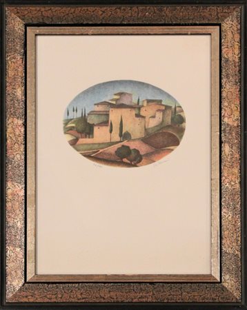Roberto Masi SENZA TITOLO litografia, cm 40x27 firma es. 56/150 in cornice
