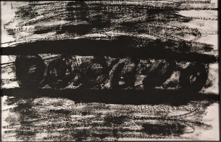 Jannis Kounellis SENZA TITOLO tecnica mista su carta, cm 25,5x37 eseguito nel...