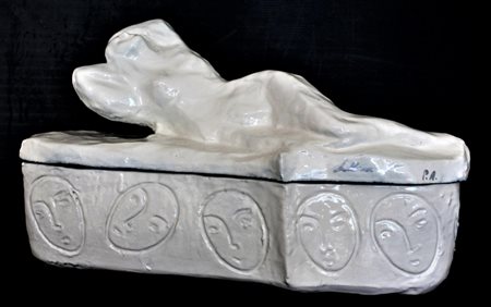 Sandro Chia NUDO DISTESO ceramica, cm 48x16x27 firma es. P.A. L'opera e'...