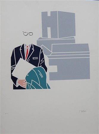 Emilio Tadini SENZA TITOLO serigrafia, cm 70x51,5 es. P.A. firma