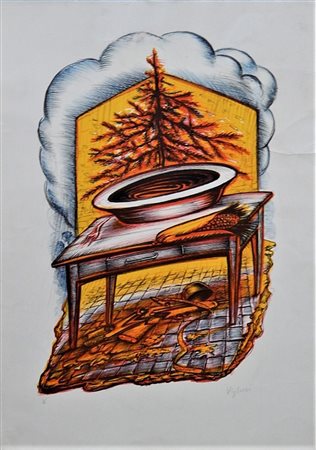 Tino Vaglieri SENZA TITOLO Litografia, cm 70x50 firma es.4/99 l'opera...