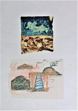 Mario Schifano SENZA TITOLO serigrafia, cm 70x50 esemplare p.a. firma