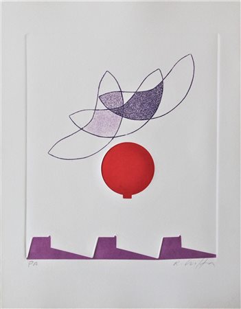 Roberto Crippa SENZA TITOLO Acquaforte acquatinta, cm 21x17,5 su foglio cm...