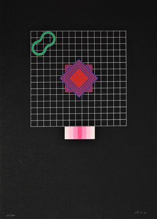 Roberto Arioli SENZA TITOLO serigrafia, cm 70x50 es. 29/100 firma