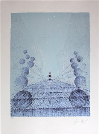 Cesare Peverelli SENZA TITOLO litografia, cm 77x57 es. 33 / 85 firma