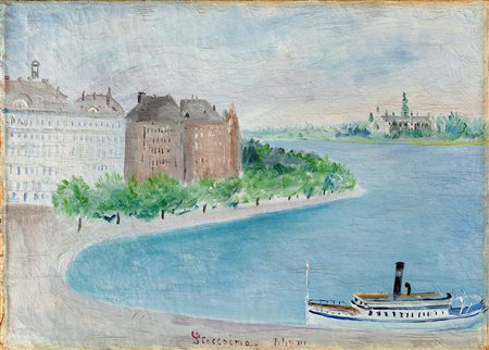 Umberto Lilloni - Stoccolma - Titolo e firma sul fronte in basso. Al verso...