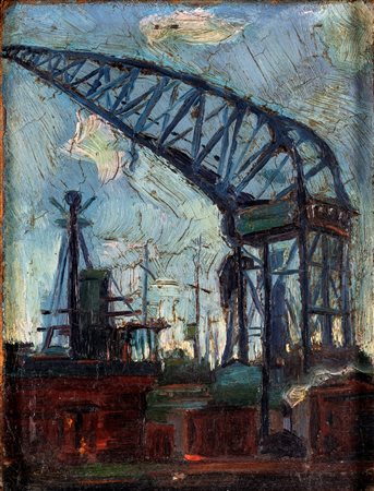 Alberto Ziveri - Parigi - olio su tavola - 17x12,5 - 1937