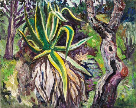 Carlo Levi - Agave - Firma sul fronte in basso a destra. Al verso reca firma....