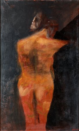 Ugo Attardi - Nudo di donna - Firma e data in basso a destra. - olio su tela...