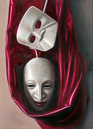 Antonio Sciacca - Maschere - Firma e data sul fronte in basso a destra. Opera...