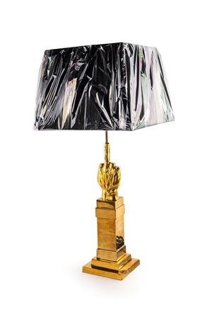 Maurizio Cattelan - Lampada in ottone L.O.V.E. - Lampada in ottone realizzata...