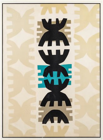 Giuseppe Capogrossi - Senza titolo - Firma e numerazione su fronte...