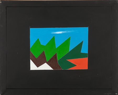 Franco Angeli - Astratto concreto - Al verso reca titolo e firma - Smalto e...