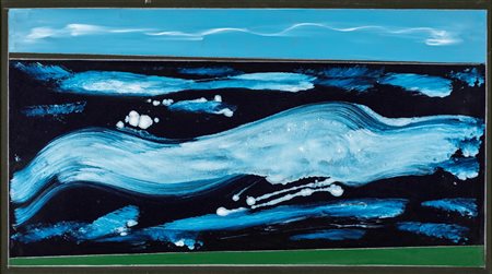 Franco Angeli - Paesaggio - Al verso reca titolo e firma. L'opera reca un...