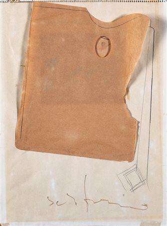 Mario Schifano - Senza titolo - Firma sul fronte - Grafite, pennarello e...