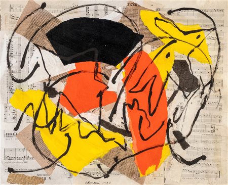 Arturo Carmassi - Senza titolo - Firma e data sul fronte in basso. - Tecnica...