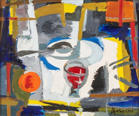 Luigi Montanarini - Composizione - Firma e data sul fronte in basso a destra...