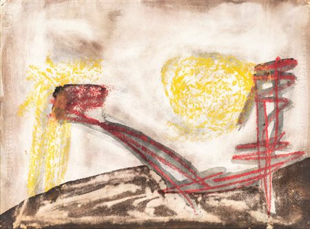 Sebastiano Carta - Senza titolo - Firma e data al verso - Tecnica mista su...