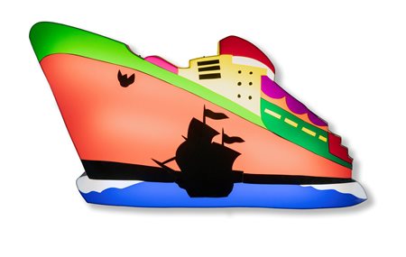 Marco Lodola - Nave - Al verso reca firma, titolo e data. - Perspex e neon -...