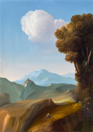 Ubaldo Bartolini - Sul finire del giorno - Al verso reca titolo, firma e...