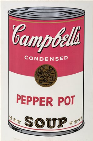 Andy Warhol - Pepper pot soup, dalla serie Campbell's Soup I - Al verso reca...