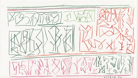 Riccardo Licata - Senza titolo - Firma e data sul fronte in basso a destra -...