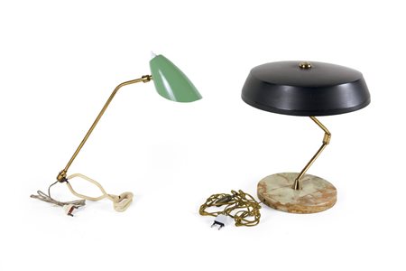 STILNOVO (ATTRIBUITO) - Piccola collezione di due lampade da tavolo. Una con...