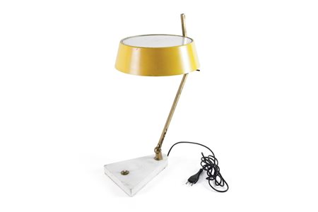 STILUX - MILANO (ATTRIBUITO) - Lampada da tavolo in ottone zapponato e...