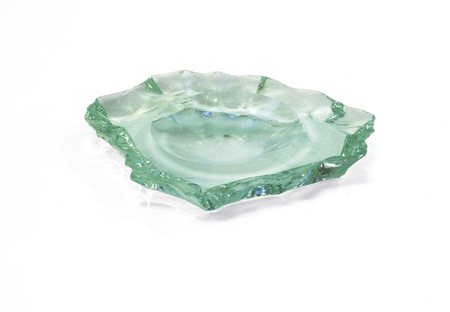 FONTANA ARTE - Posacenere in grosso cristallo cavato. Produzione Fontana Arte...