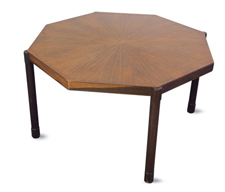 TAVOLO - Tavolo ottagonale serie OR/8. Legno di teak, piano placcato a...