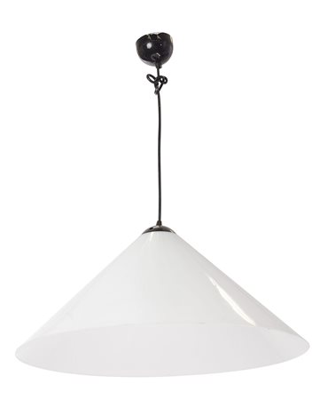 MAGISTRETTI VICO - Sospensione snow 492. Lampada in policarbonato opalino...