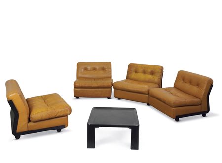 BELLINI MARIO – Amanta, Quattro poltrone e un tavolino. Scocca in poliestere...