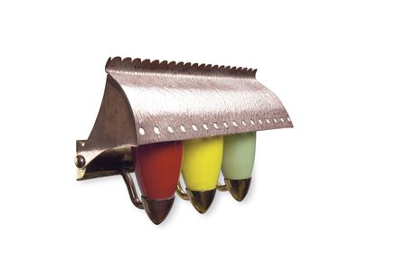 APPLIQUE - Applique con tre diffusori in alluminio laccato. Struttura in...