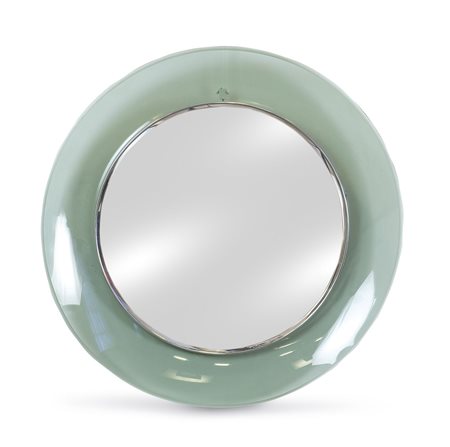 INGRAND MAX - Specchiera con cornice in vetro colorato e curvato, montatura...