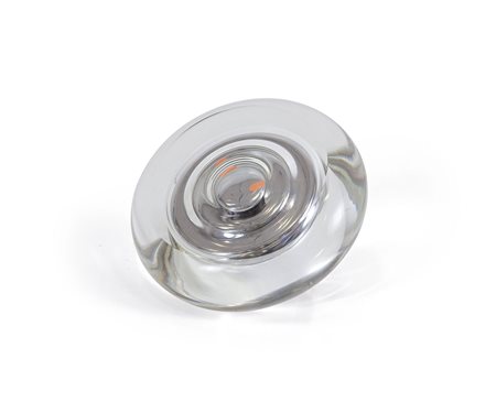 SOTTSASS ETTORE - Raro orologio in cristallo specchiato con supporto in...