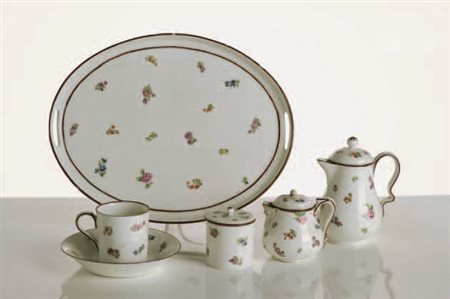 Solitaire in porcellana policroma, Napoli, Real Fabbrica Ferdinandea, 1800 -...