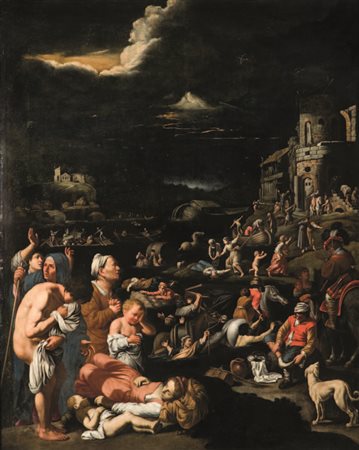 Carlo Saraceni Venezia 1579 – 1620 IL DILUVIO UNIVERSALE olio su tela, cm...